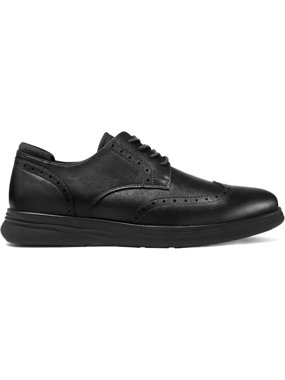Men's Black Comfortable Lace-up Wingtip Brogue Office Dress Leather Oxford Shoes